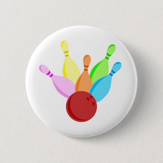 Badge Rond 5 Cm Bowling de Dix bornes (Devant)