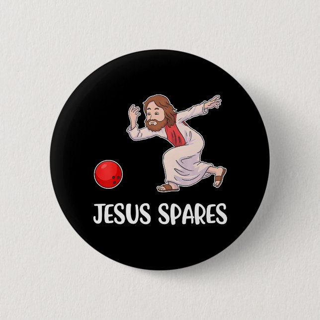 Badge Rond 5 Cm Bowling Jesus Spares (Devant)
