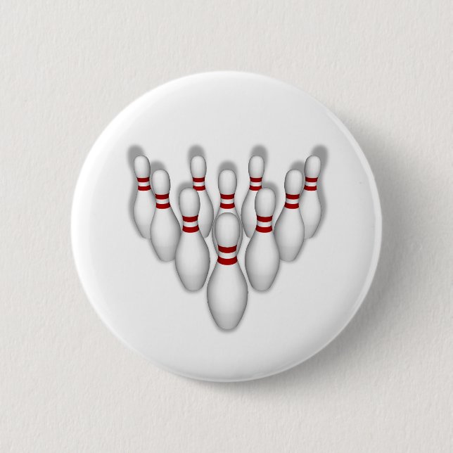 Badge Rond 5 Cm Bowling Pins : Modèle 3D: (Devant)