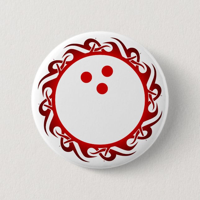 Badge Rond 5 Cm bowling tribal (Devant)