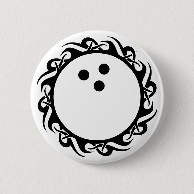 Badge Rond 5 Cm bowling tribal (Devant)