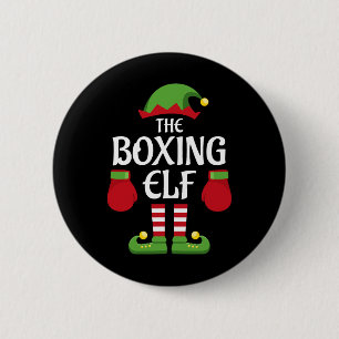 Badge Rond 5 Cm Boxe de Noël du groupe de jumelage des elfes