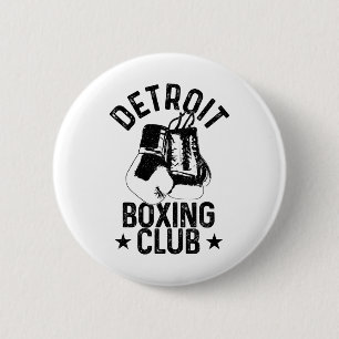 Badge Rond 5 Cm Boxe Detroit Michigan Martial Arts Boxer 1