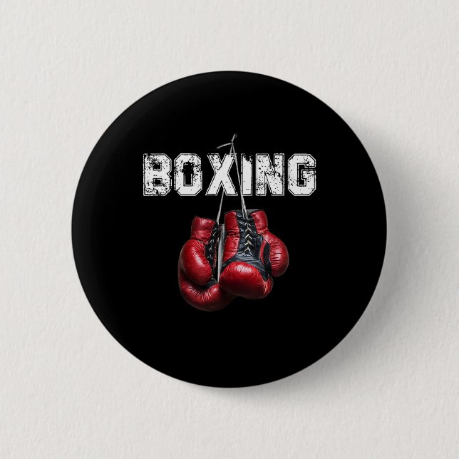 Badge Rond 5 Cm Boxe drôle - J'adore la boxe  (Devant)