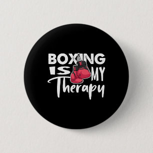 Badge Rond 5 Cm Boxe Est Ma Thérapie Drôle Citation Citation Gym F