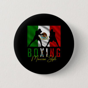 Badge Rond 5 Cm Boxe humoristique mexicaine sparring kickboxing ki