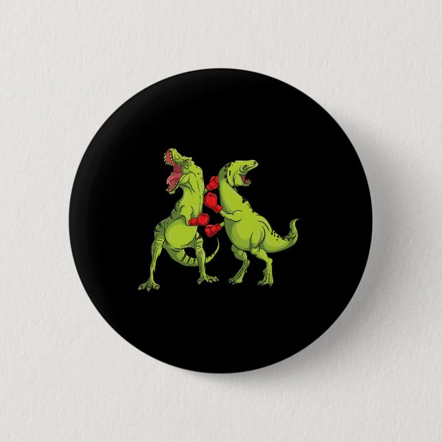 Badge Rond 5 Cm Boxe T-rex  (Devant)