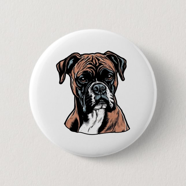 Badge Rond 5 Cm Boxer Buddy Humoristique Protective (Devant)