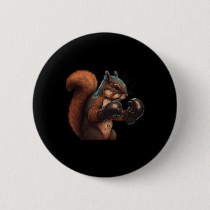 Badge Rond 5 Cm Boxer Squirrel Boxer Gants Boxer Kickboxing Mixed