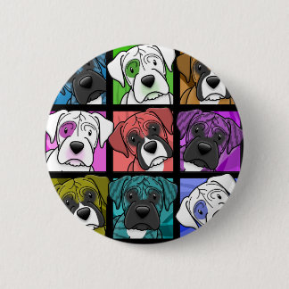 Badge Rond 5 Cm Boxeur d'art de bruit