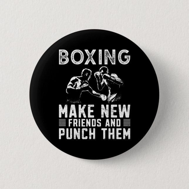 Badge Rond 5 Cm Boxeur de boxe 1  (Devant)