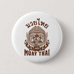 Badge Rond 5 Cm Boxeur de Muay Thai Amateur de boxe Boxe thaïlanda