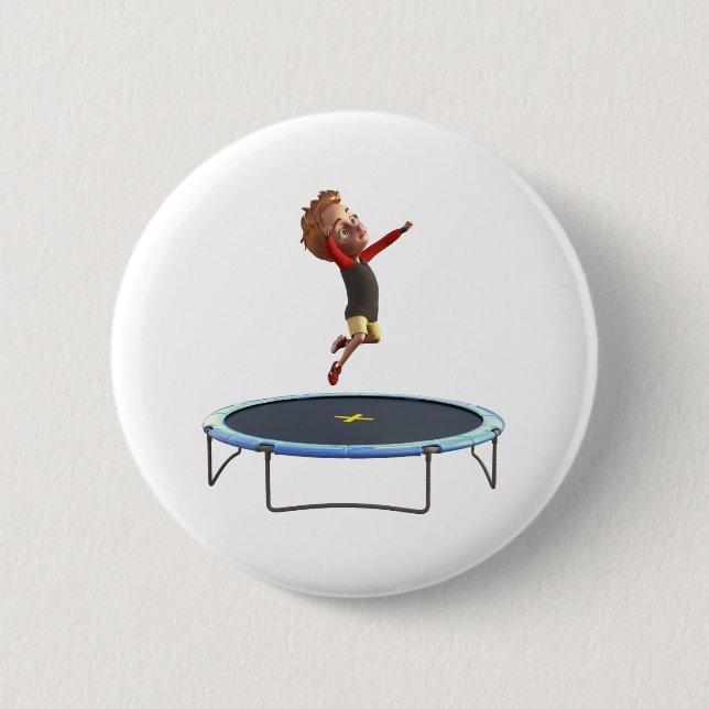 Badge Rond 5 Cm Boy on Trampoline (Devant)