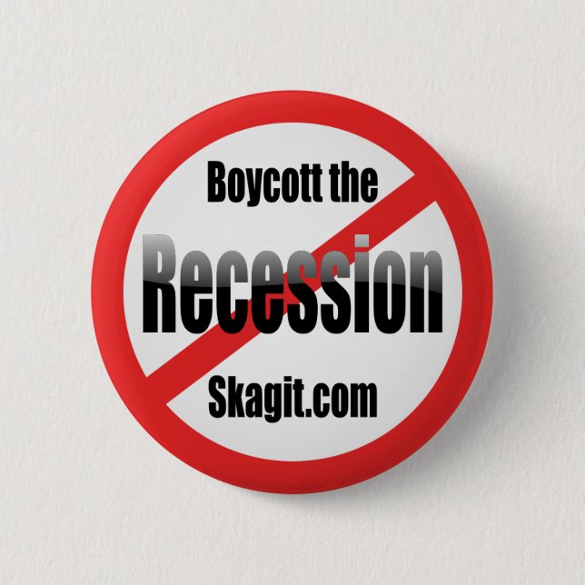 Badge Rond 5 Cm boycott-le-récession-skagit (Devant)