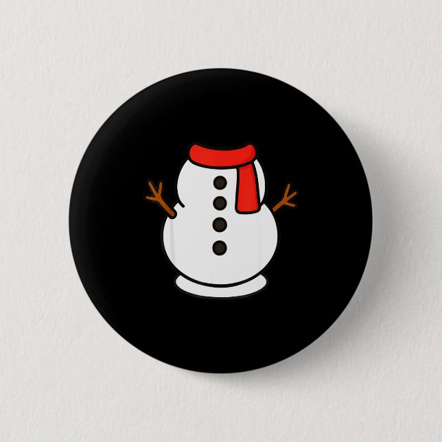 Badge Rond 5 Cm Boys Snowman Shirt Kids Snowman Costume Christmas  (Devant)