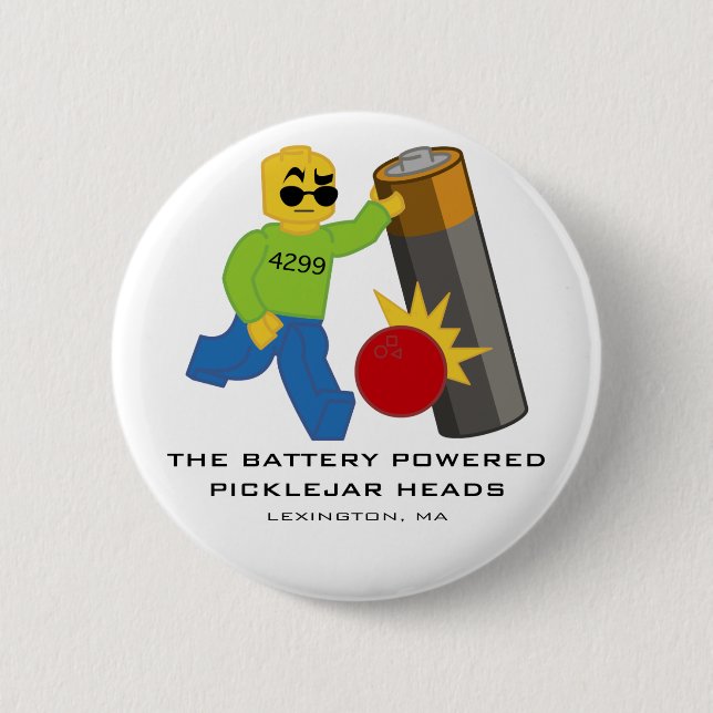 Badge Rond 5 Cm BPPJH a roulé au-dessus du bouton (Devant)