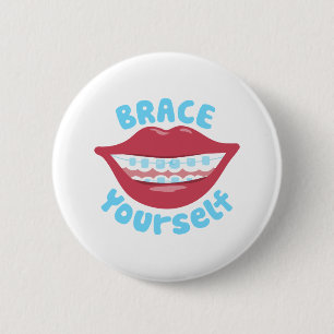 Badge Rond 5 Cm Brace Yourself