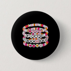 Badge Rond 5 Cm Bracelet Préparatoire de Rentrée Scolaire Cinquièm