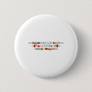Badge Rond 5 Cm Bracelet spécialiste de la vie de l'enfant Noël Cc