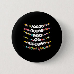 Badge Rond 5 Cm Bracelets d'amitié pour le premier jour d'école Th