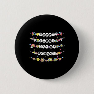 Badge Rond 5 Cm Bracelets de l'amitié pour le premier jour d'école