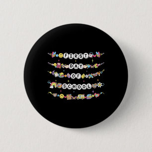 Badge Rond 5 Cm Bracelets de l'amitié pour le premier jour d'école