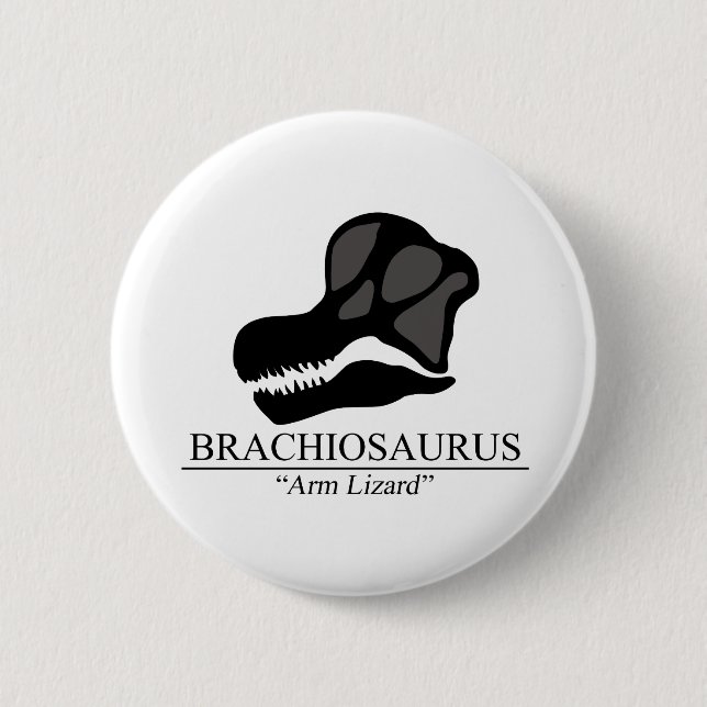 Badge Rond 5 Cm Brachiosaurus (Devant)