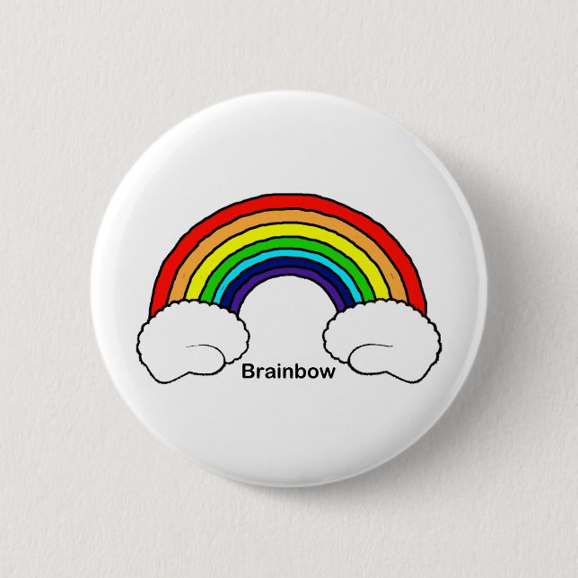 Badge Rond 5 Cm Brainbow (Devant)
