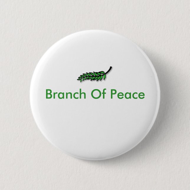 BADGE ROND 5 CM BRANCHE DE LA PAIX (Devant)