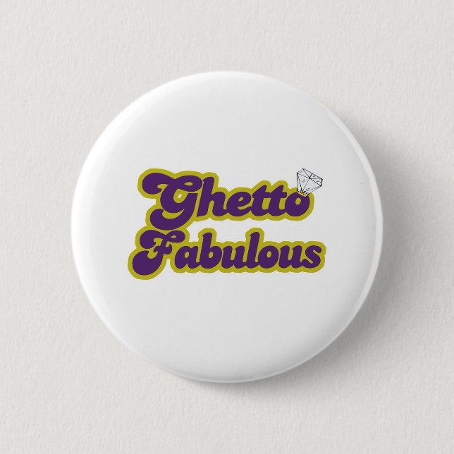 Badge Rond 5 Cm branché du ghetto (Devant)