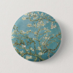 Badge Rond 5 Cm Branches de Vincent van Gogh d'arbre d'amande