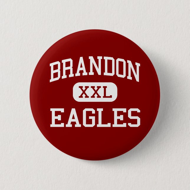 Badge Rond 5 Cm Brandon - Eagles - lycée - Brandon la Floride (Devant)
