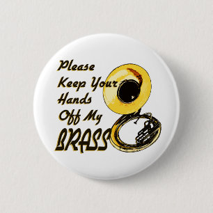 Badge Rond 5 Cm Brass / Tuba