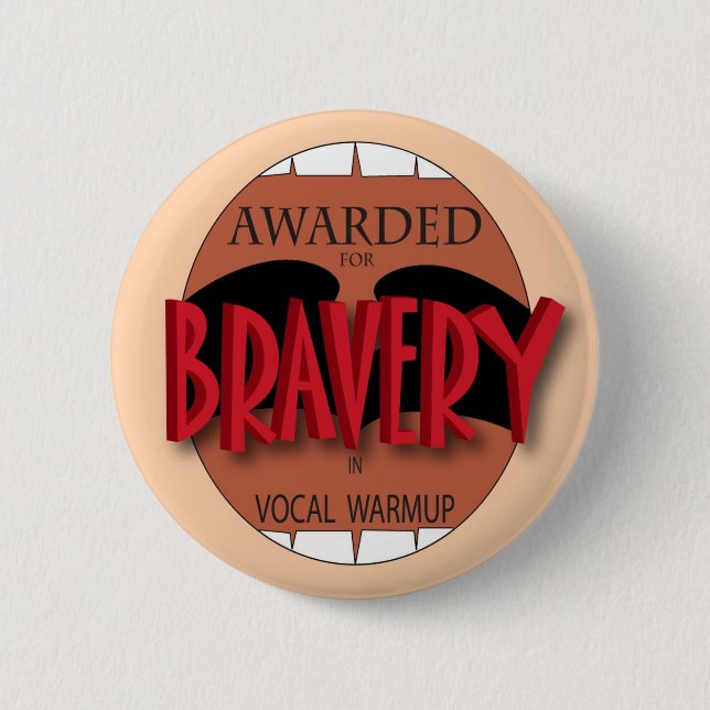 Badge Rond 5 Cm Bravoure dans l'échauffement du véhicule (Devant)