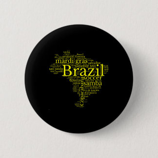 Badge Rond 5 Cm Brazil Map Brazilian Soccer Copacana Brasil Men Wo