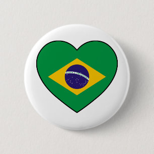 Badge Rond 5 Cm Brazil Soccer