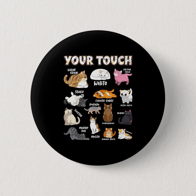 Badge Rond 5 Cm Bread Cats Variety Punny Cartoon Kitty Design  (Devant)