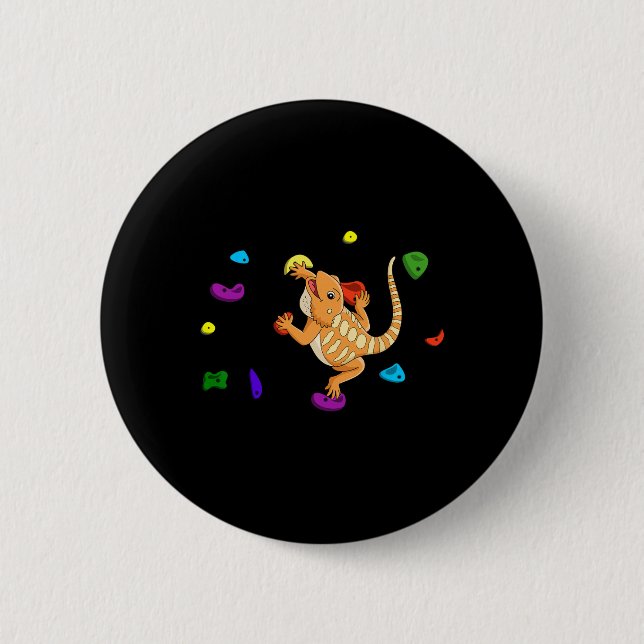 Badge Rond 5 Cm Bread Dragon Climbing Funny Sport Player Animal Lo (Devant)
