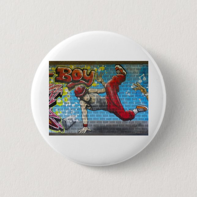 Badge Rond 5 Cm Break dancer graffiti ! (Devant)
