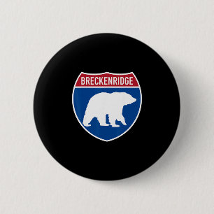 Badge Rond 5 Cm Breckenridge Colorado Bear Co Autoroute Interstate