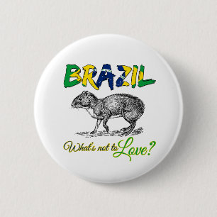 Badge Rond 5 Cm Brésil - Ce qui ne va pas aimer Brasil Citation