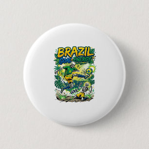 Badge Rond 5 Cm Brésil Énergie Squelette Buteur Nations Creati