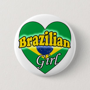 Badge Rond 5 Cm Brésil fille