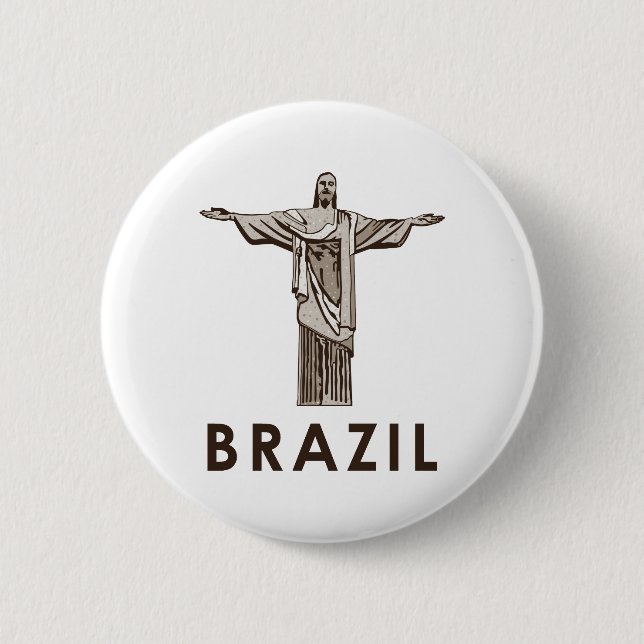 Badge Rond 5 Cm Brésil vintage (Devant)