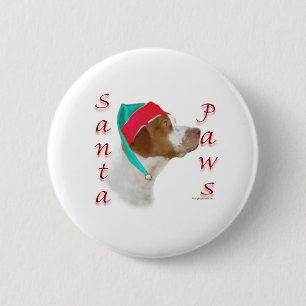 Badge Rond 5 Cm Bretagne Espagne Père Noël Paws
