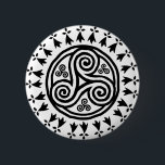 Badge Rond 5 Cm Breton triskel & hermines<br><div class="desc">Breton and Celtic symbols</div>