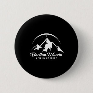 Badge Rond 5 Cm Bretton Woods New Hampshire Station de ski Neige