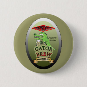 Badge Rond 5 Cm Brew de l'alligator de l'allié