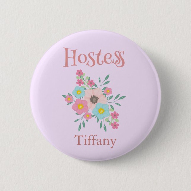 Badge Rond 5 Cm Bridal Shower Hostess (Devant)