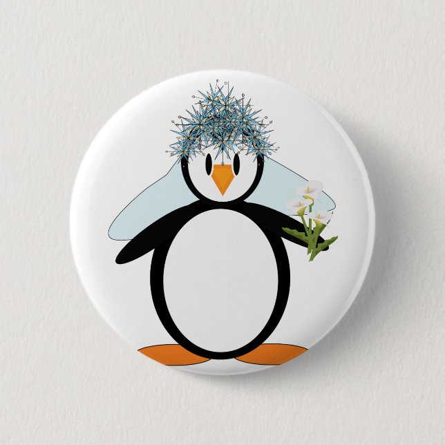 Badge Rond 5 Cm Bride-Pengo (Devant)